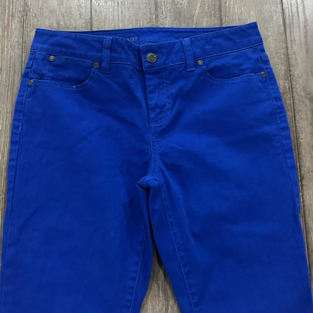 Talbots Signature Slim Crop Vibrant Blue Jeans - Picture 3 of 12